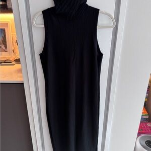 Banana Republic Ribbed Black Midi Dress